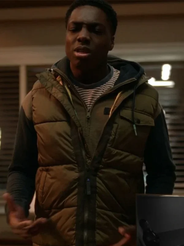 Will Trent 2023 Deion Smith Quilted Brown Vest