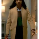 Will Trent S04 Faith Mitchell Beige Wool Coat