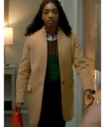 Will Trent S04 Faith Mitchell Beige Wool Coat