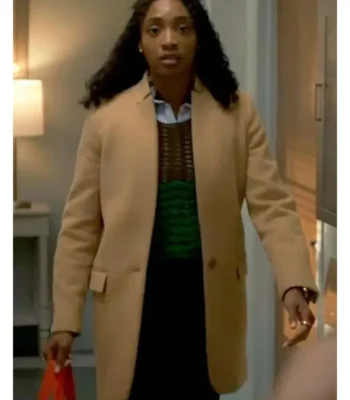 Will Trent S04 Faith Mitchell Beige Wool Coat