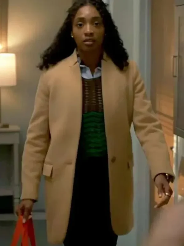 Will Trent S04 Faith Mitchell Beige Wool Coat