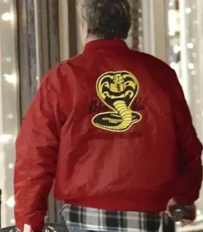 William Zabka Cobra Kai Satin Bomber Jacket