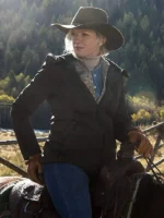 Women Yellowstone Evelyn Dutton Brown Cotton Hooded Jacket