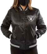Womens Raiders Las Vegas Satin Starter Jacket