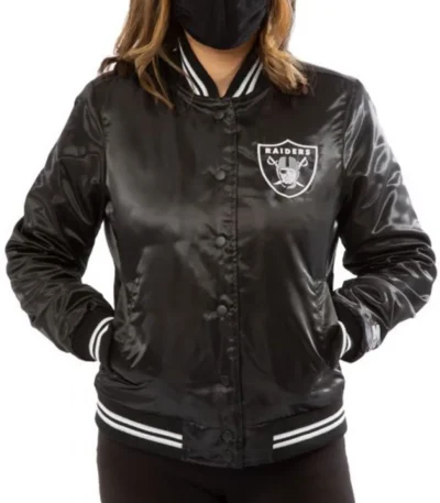 Womens Raiders Las Vegas Satin Starter Jacket