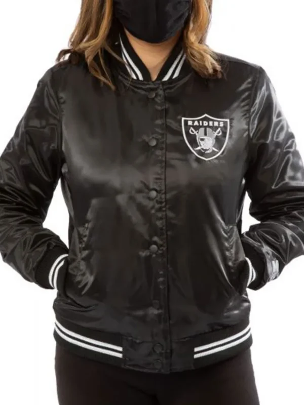 Womens Raiders Las Vegas Satin Starter Jacket