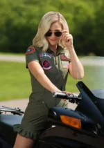 Womens Top Gun Green Cotton Flight Airforce Uniform Dress