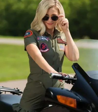 Womens Top Gun Green Cotton Flight Airforce Uniform Dress