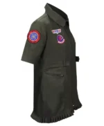 Womens Top Gun Green Cotton Flight Airforce Uniform Dress