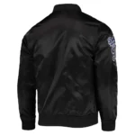 Wordmark LA Dodgers Black Satin Jacket