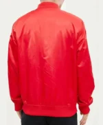 LA Angels Wordmark Red Satin Jacket