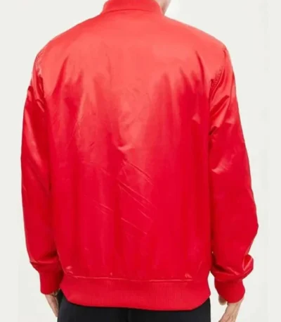 LA Angels Wordmark Red Satin Jacket