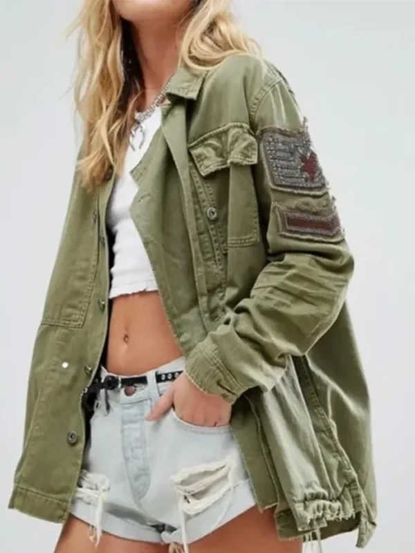 Workin’ Moms S05 Embellished Military Jacket