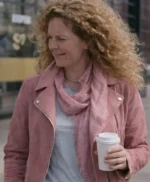 Workin’ Moms S05 Frankie Coyne Suede Biker Jacket