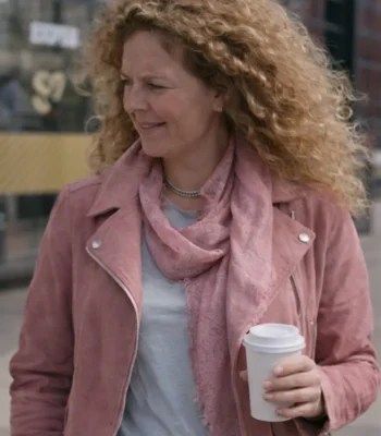 Workin’ Moms S05 Frankie Coyne Suede Biker Jacket