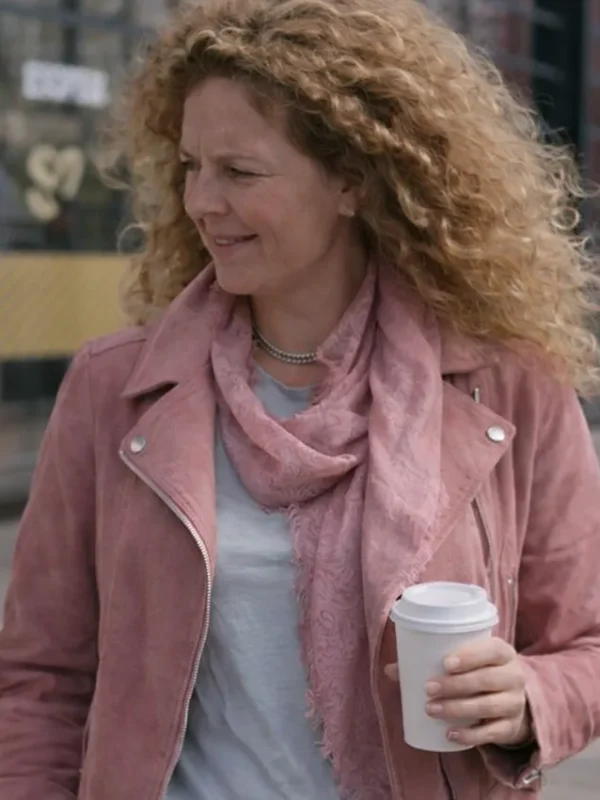 Workin’ Moms S05 Frankie Coyne Suede Biker Jacket
