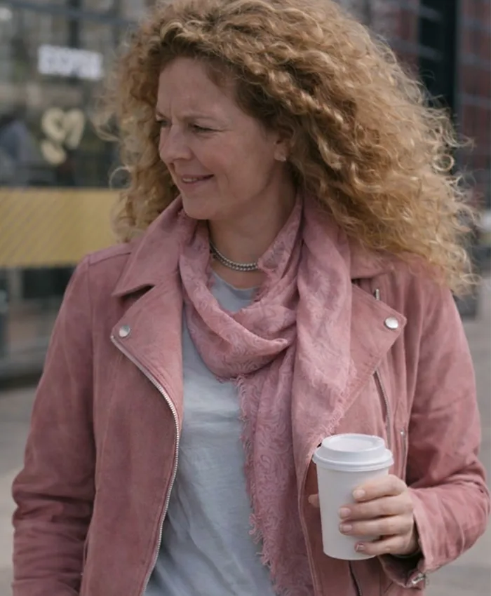 Workin’ Moms S05 Frankie Coyne Suede Biker Jacket Workin’ Moms S05 Frankie Coyne Suede Biker Jacket