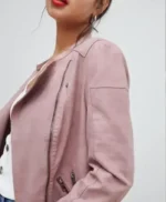 Workin’ Moms S05 Frankie Coyne Suede Biker Jacket