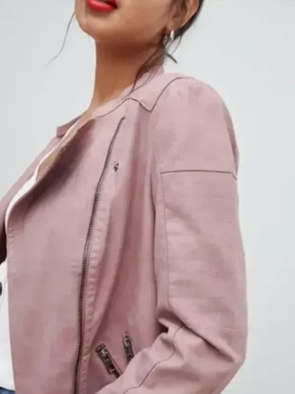 Workin’ Moms S05 Frankie Coyne Suede Biker Jacket