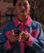 XO, Kitty 2023 Gia Kim Denim Blue Jacket
