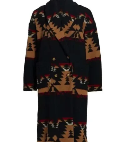 Yellowstone Beth Dutton Black Aztec Coat