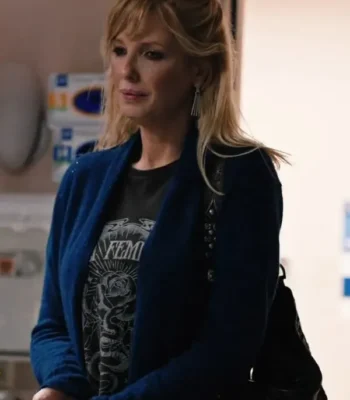 Yellowstone Beth Dutton S04 Blue Wool Long Coat