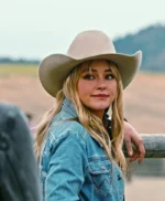 Yellowstone Hassie Harrison S04 EP04 Blue Trucker Jacket