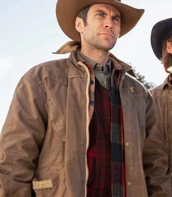 Yellowstone Jamie Dutton Mens Quilted Brown Jacket