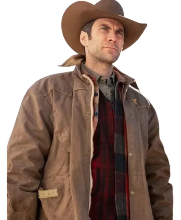Yellowstone Jamie Dutton Mens Quilted Brown Jacket