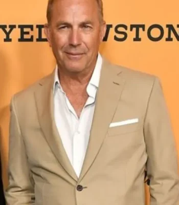 Yellowstone John Dutton Beige Brown Suit
