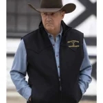 Yellowstone John Dutton Mens Wool Black Vest