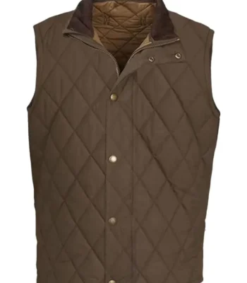 Yellowstone John Dutton Brown Quilted Vest