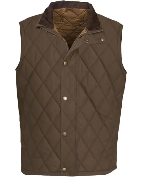 Yellowstone John Dutton Brown Quilted Vest