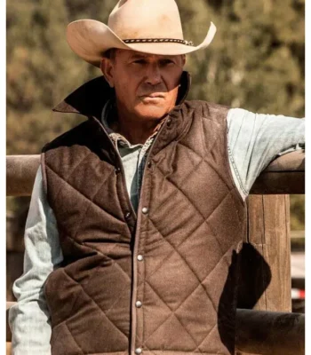Yellowstone John Dutton Brown Quilted Vest