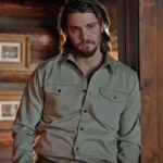 Yellowstone Kayce Dutton Mens Shirt Style Beige Cotton Jacket