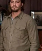 Yellowstone Kayce Dutton Mens Shirt Style Beige Cotton Jacket