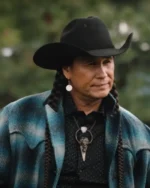 Yellowstone Moses Brings Plenty S04 Blue Wool Coat