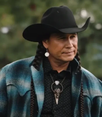 Yellowstone Moses Brings Plenty S04 Blue Wool Coat