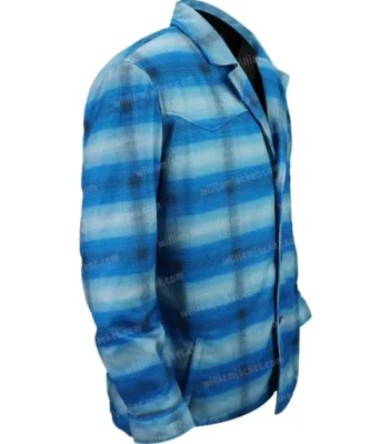 Yellowstone Moses Brings Plenty S04 Blue Wool Coat