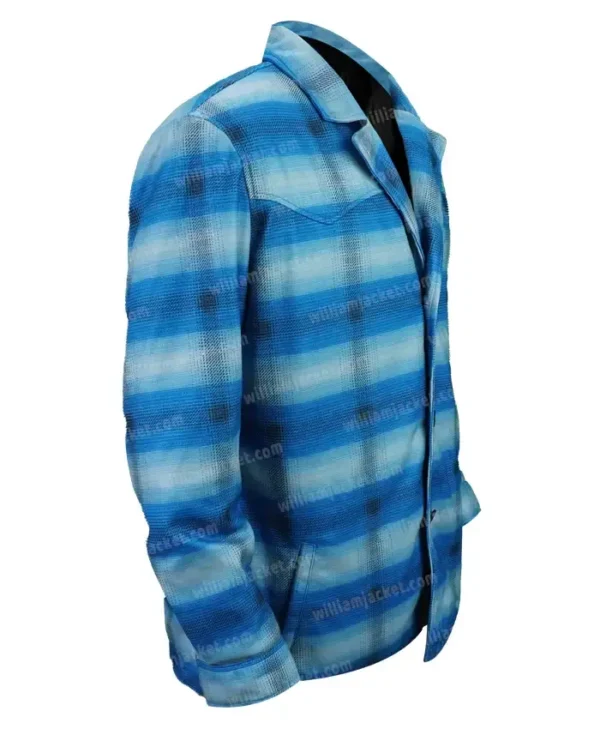 Yellowstone Moses Brings Plenty S04 Blue Wool Coat