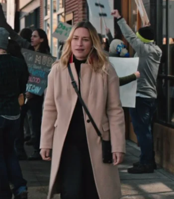 Yellowstone Piper Perabo S04 Wool Beige Coat