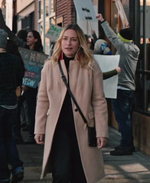 Yellowstone Piper Perabo S04 Wool Beige Coat