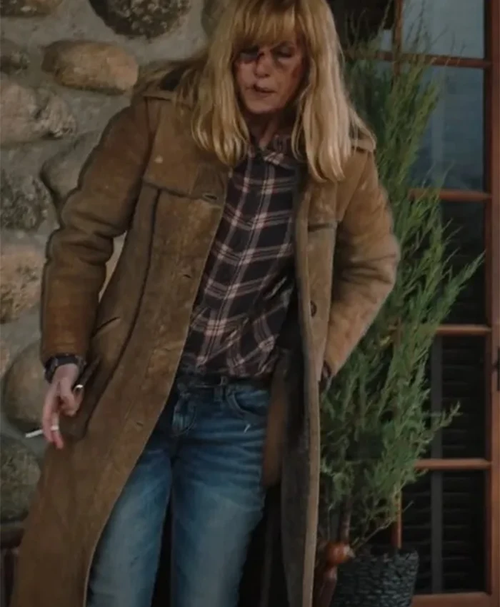 Yellowstone S02 Beth Dutton Women Leather Long Trench Coat Yellowstone S02 Beth Dutton Women Leather Long Trench Coat
