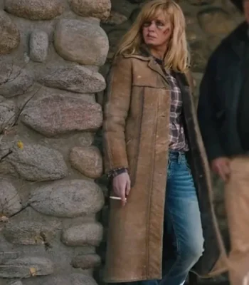 Yellowstone S02 Beth Dutton Women Leather Long Trench Coat