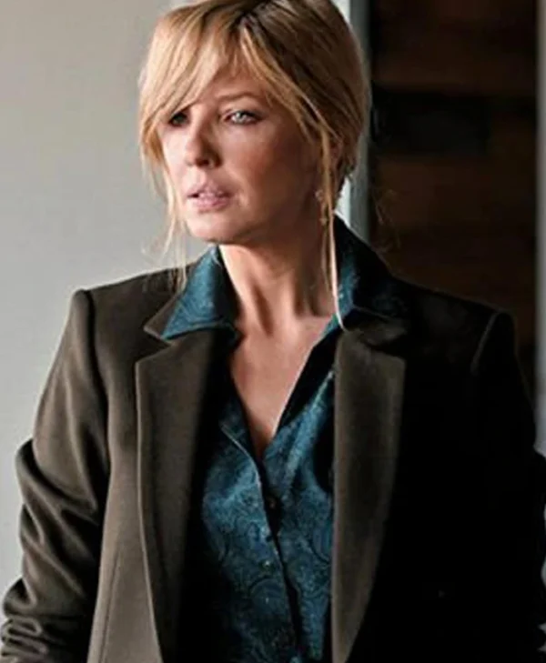 Yellowstone S03 Beth Dutton Womens Black Long Trench Coat