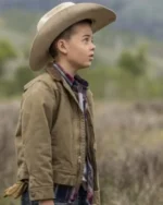Yellowstone S03 Brecken Merrill Brown Cotton Zipper Jacket