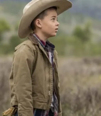Yellowstone S03 Brecken Merrill Brown Cotton Zipper Jacket