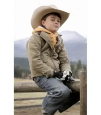 Yellowstone S03 Brecken Merrill Brown Cotton Zipper Jacket