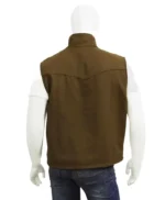 Yellowstone S03 John Dutton Beige Mens Wool Vest