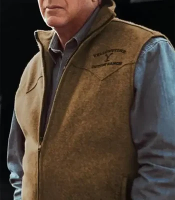 Yellowstone S03 John Dutton Beige Mens Wool Vest